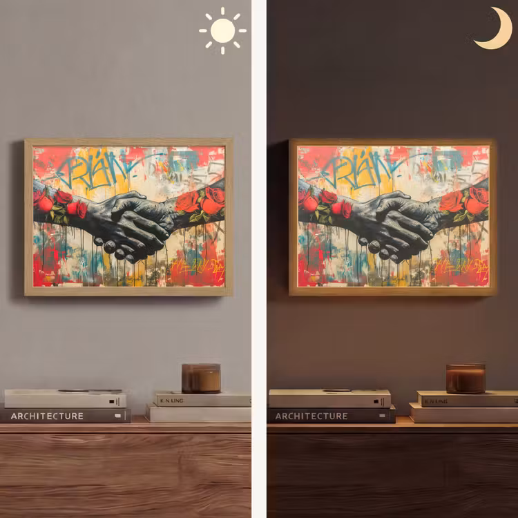 Lightbox - Wandlamp - Graffiti - Rozen - Handen - Street art — 6