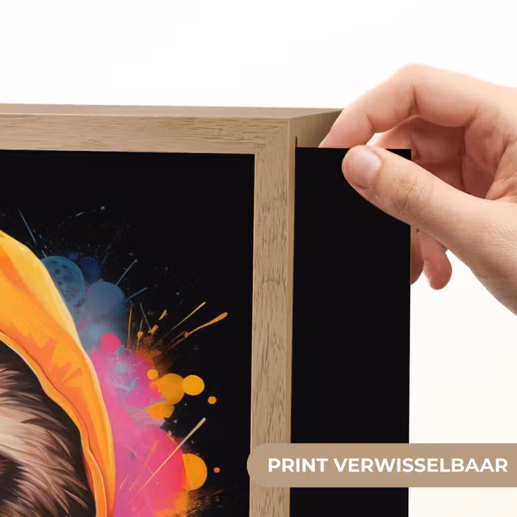 Lightbox - Wandlamp - Graffiti - Wasbeer - Jas - Zwart — 5