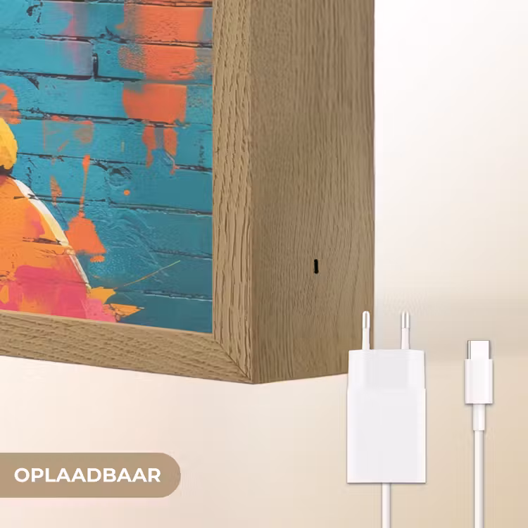 Lightbox - Wandlamp - Graffiti - Wolf - Street art - Blauw — 7