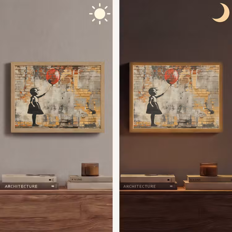Lightbox - Wandlamp - Graffiti - Banksy Style - Meisje met ballon — 6
