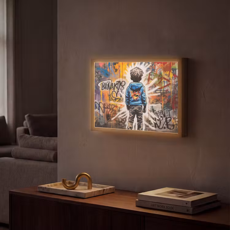 Lightbox - Wandlamp - Graffiti - Jongen - Kleuren - Street Art — 2