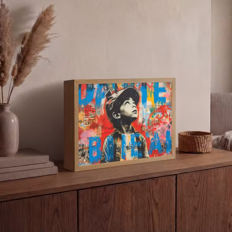 Lightbox - Wandlamp - Graffiti - Jongen - Street art - Kleuren — 4