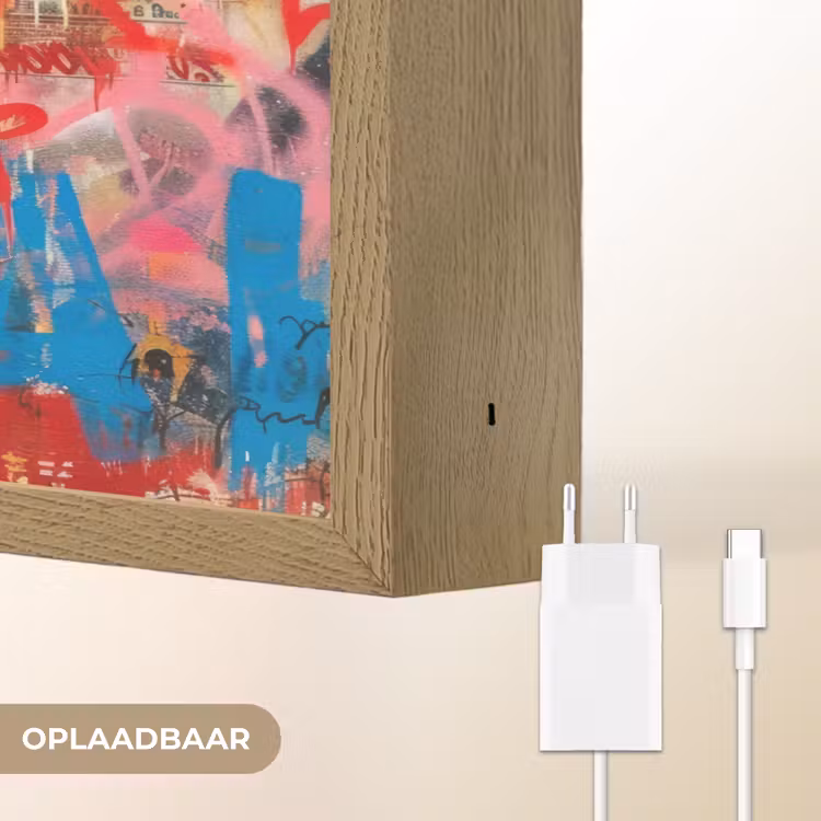 Lightbox - Wandlamp - Graffiti - Jongen - Street art - Kleuren — 7