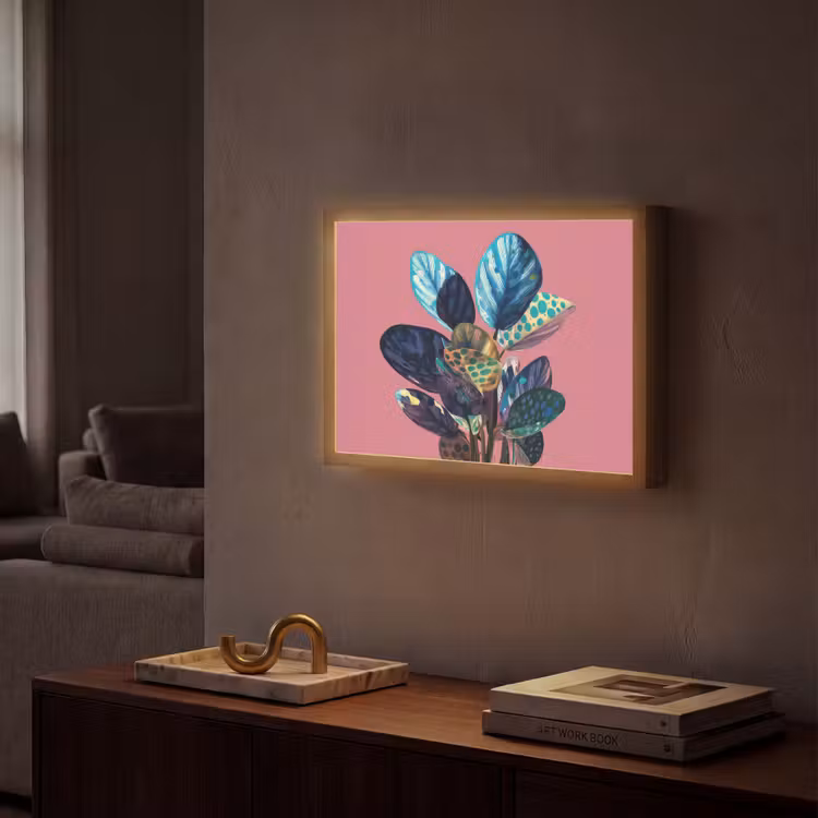 Lightbox - Wandlamp - Plant - Bladeren - Stippen - Abstract — 2