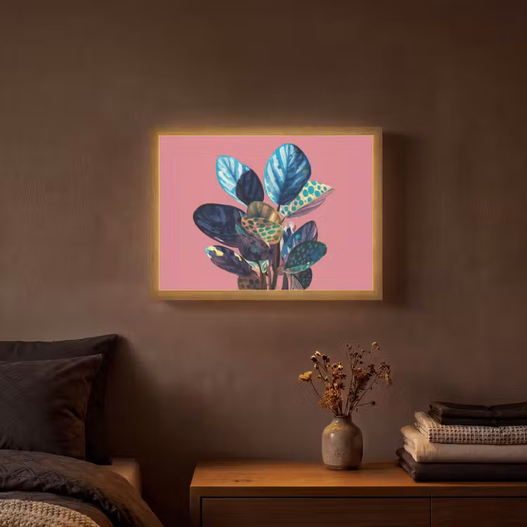 Lightbox - Wandlamp - Plant - Bladeren - Stippen - Abstract — 3