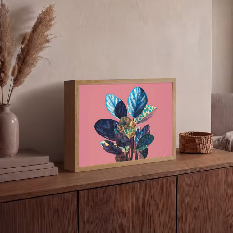 Lightbox - Wandlamp - Plant - Bladeren - Stippen - Abstract — 4