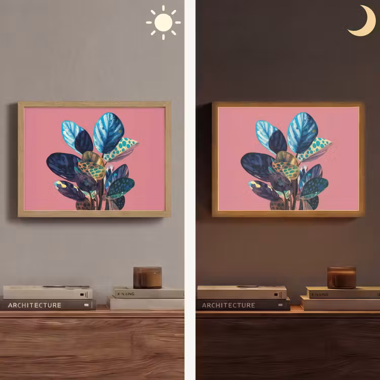 Lightbox - Wandlamp - Plant - Bladeren - Stippen - Abstract — 6