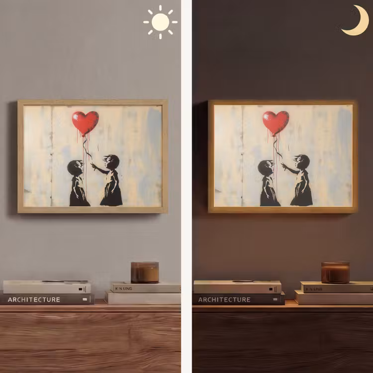 Lightbox - Wandlamp - Street art - Banksy - Ballon - Graffiti - Hart — 6