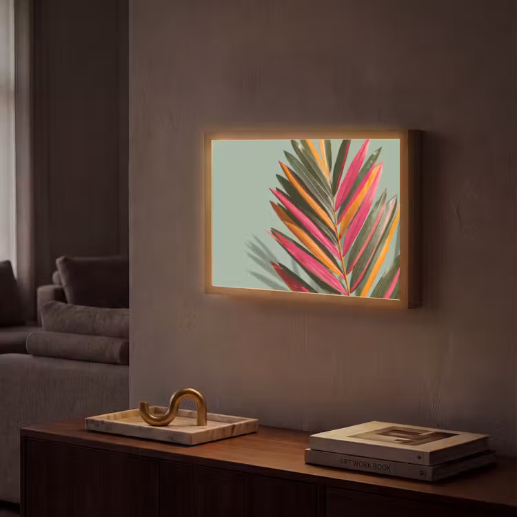 Lightbox - Wandlamp - Tak - Bladeren - Kleurrijk - Schaduw — 2