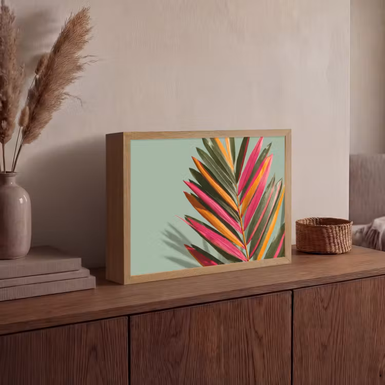 Lightbox - Wandlamp - Tak - Bladeren - Kleurrijk - Schaduw — 4