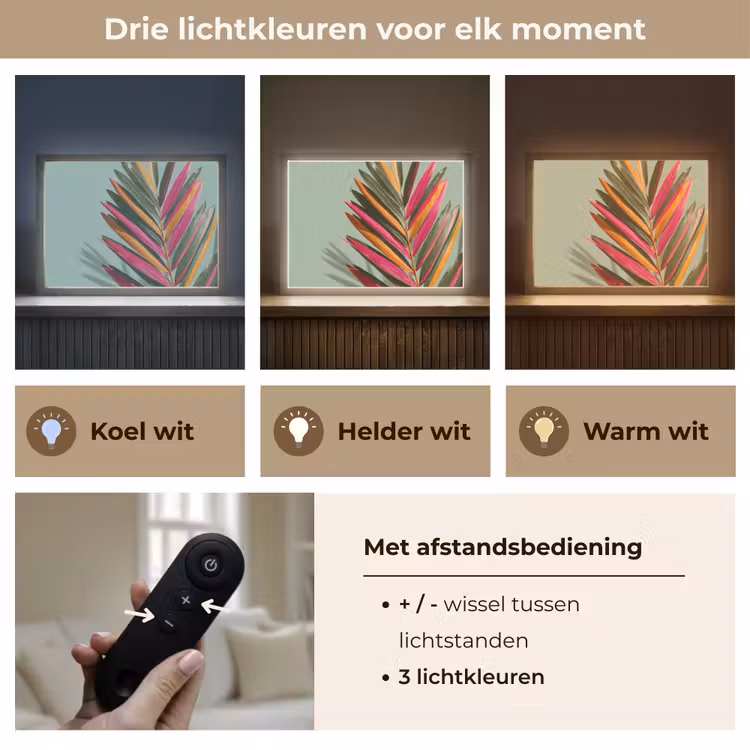 Lightbox - Wandlamp - Tak - Bladeren - Kleurrijk - Schaduw — 8