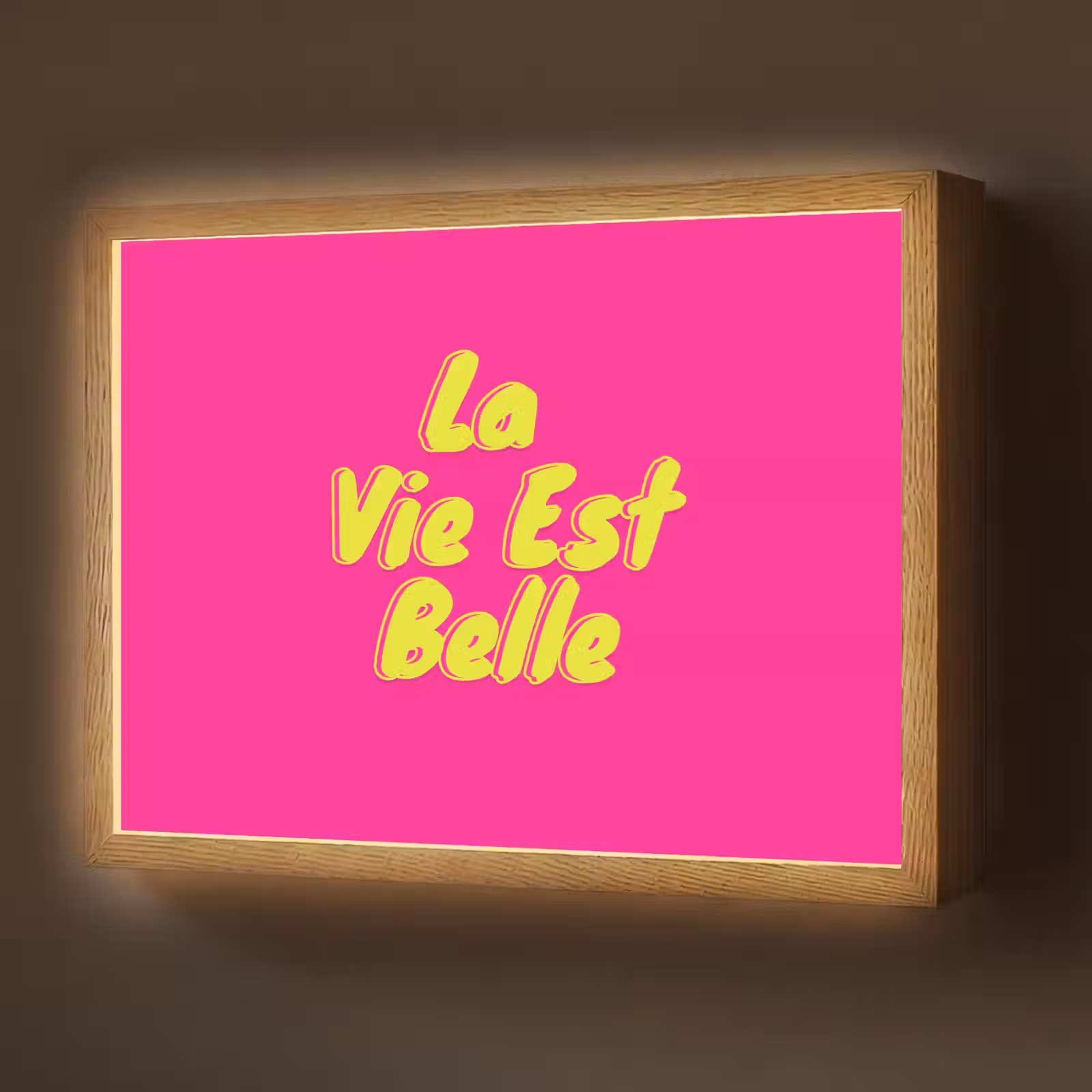 Lightbox - Wandlamp - Quote - Retro - Roze — 1
