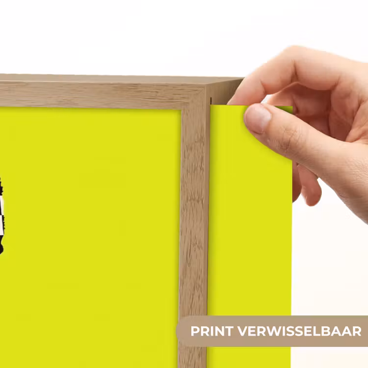 Lightbox - Wandlamp - Dobermann - Geblokt - Geel — 5
