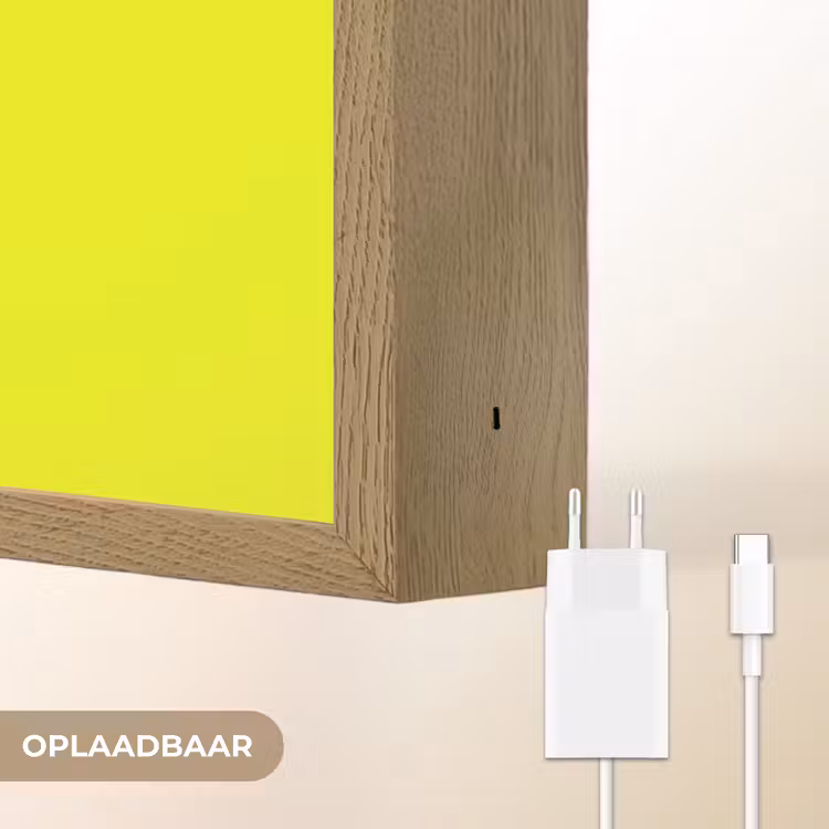 Lightbox - Wandlamp - Dobermann - Geblokt - Geel — 7