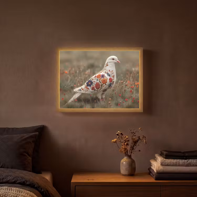 Lightbox - Wandlamp - Duif - Bloemen - Natuur — 3