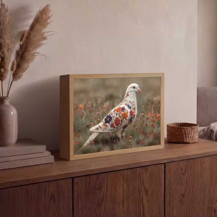 Lightbox - Wandlamp - Duif - Bloemen - Natuur — 4