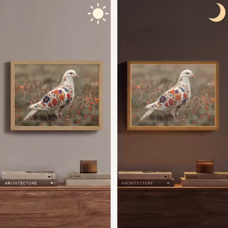 Lightbox - Wandlamp - Duif - Bloemen - Natuur — 6
