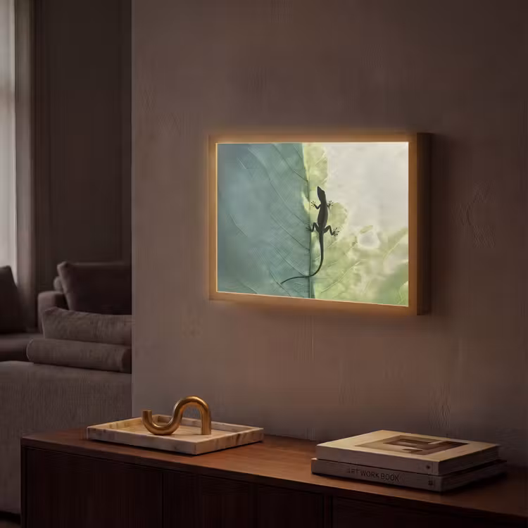Lightbox - Wandlamp - Hagedis - Blad - Nerven - Groen — 2