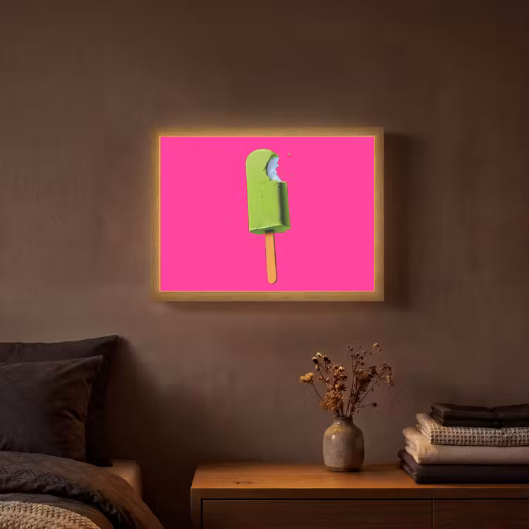 Lightbox - Wandlamp - Ijsje - Stokje - Minimalistisch - Groen — 3