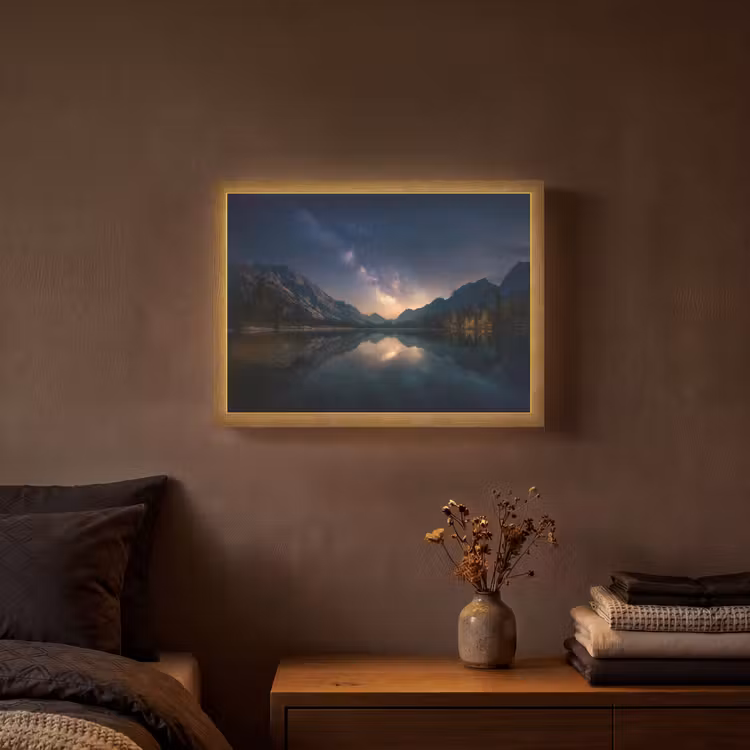 Lightbox - Wandlamp - Kristalhelder meer - Bergen - Bergen — 3