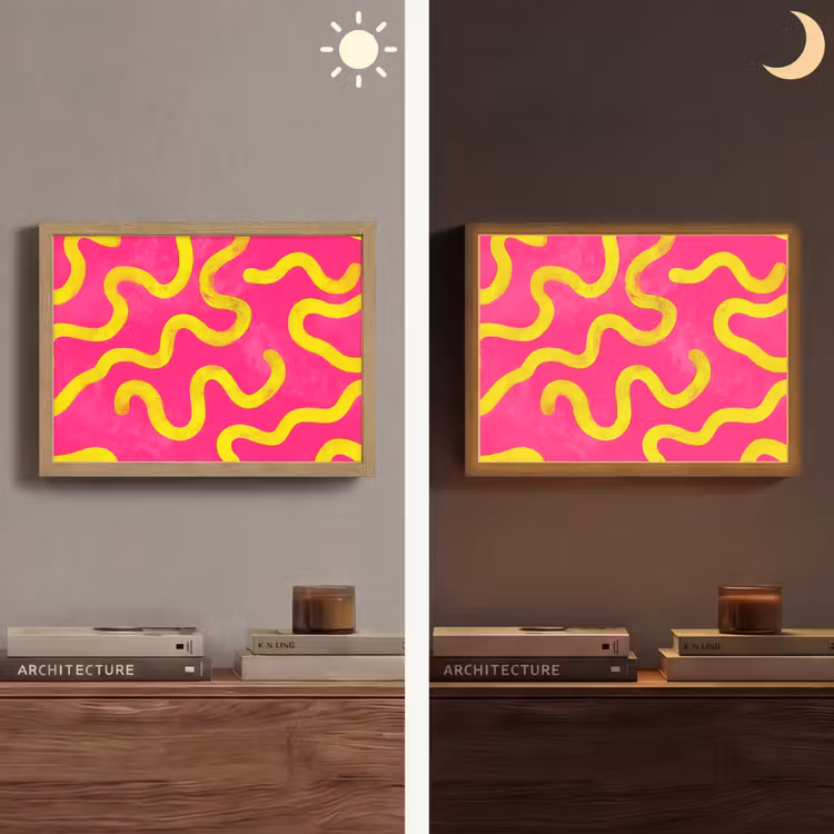 Lightbox - Wandlamp - Lijn - Geel - Abstract — 6