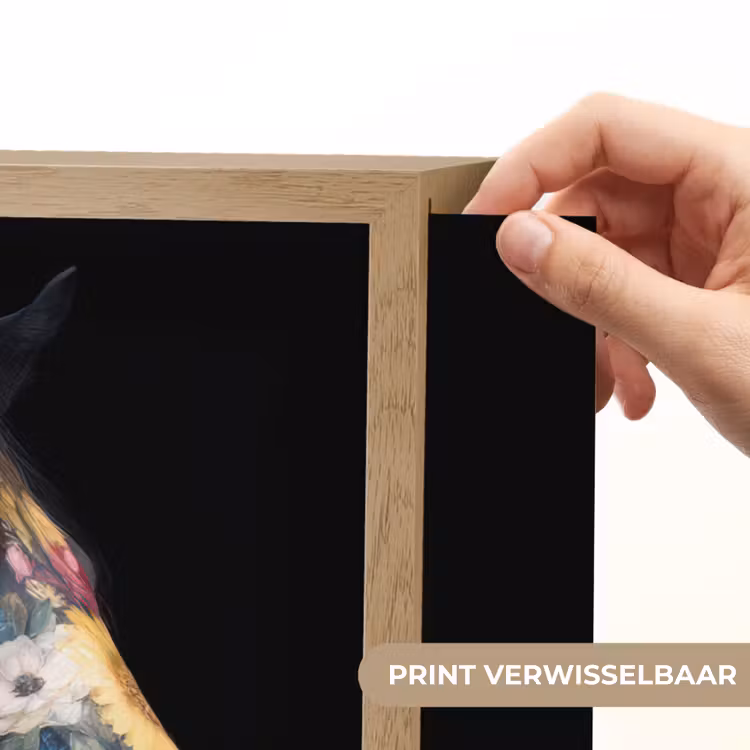 Lightbox - Wandlamp - Paard - Bloemen - Zwart — 5