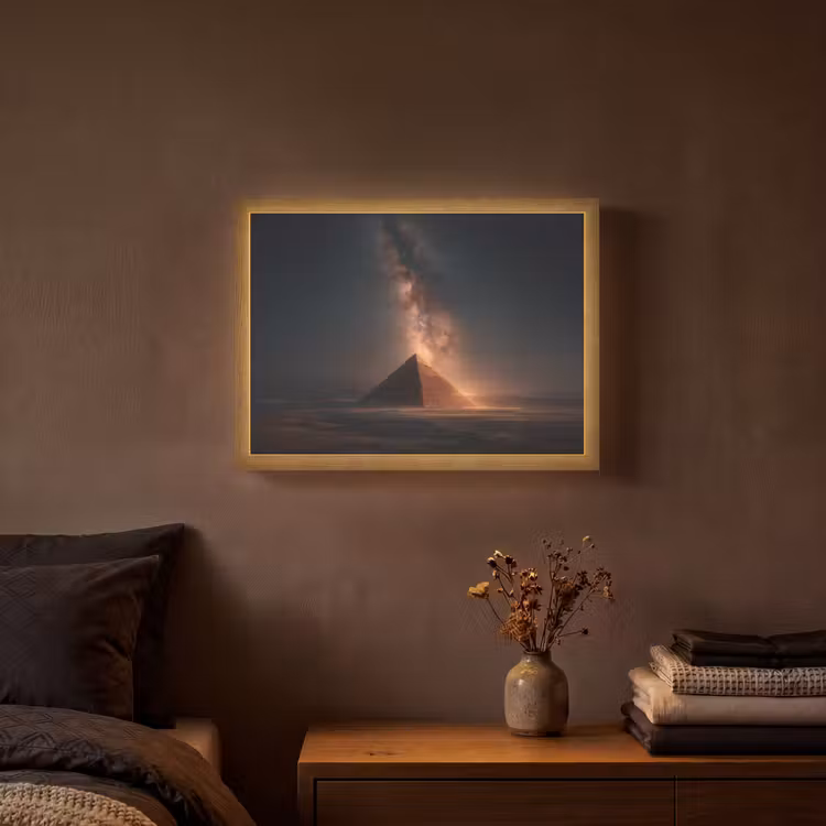 Lightbox - Wandlamp - Piramide - Woestijn - Licht — 3