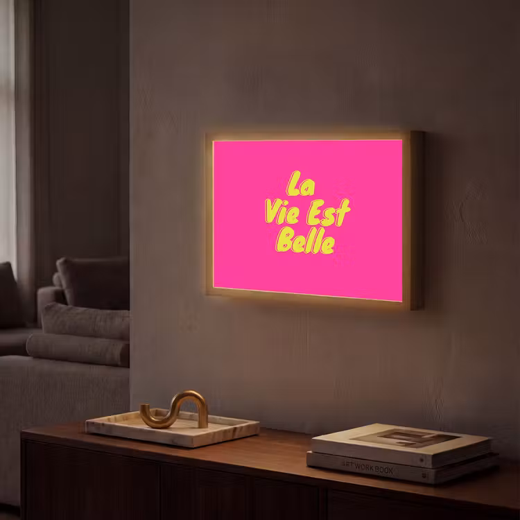 Lightbox - Wandlamp - Quote - Retro - Roze — 2