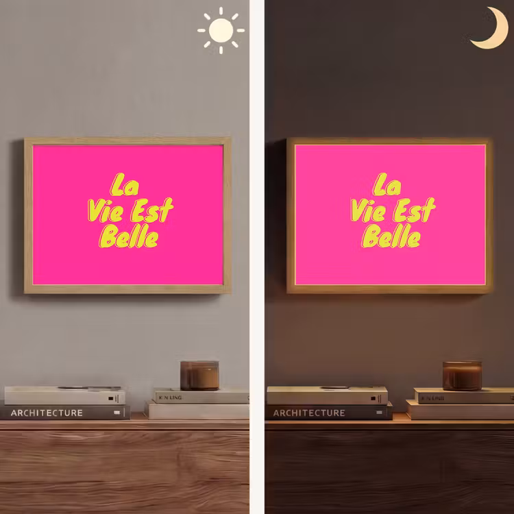 Lightbox - Wandlamp - Quote - Retro - Roze — 6