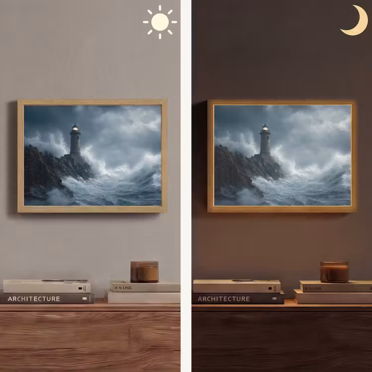 Lightbox - Wandlamp - Rotsen - Vuurtoren - Golven - Klliffen — 6