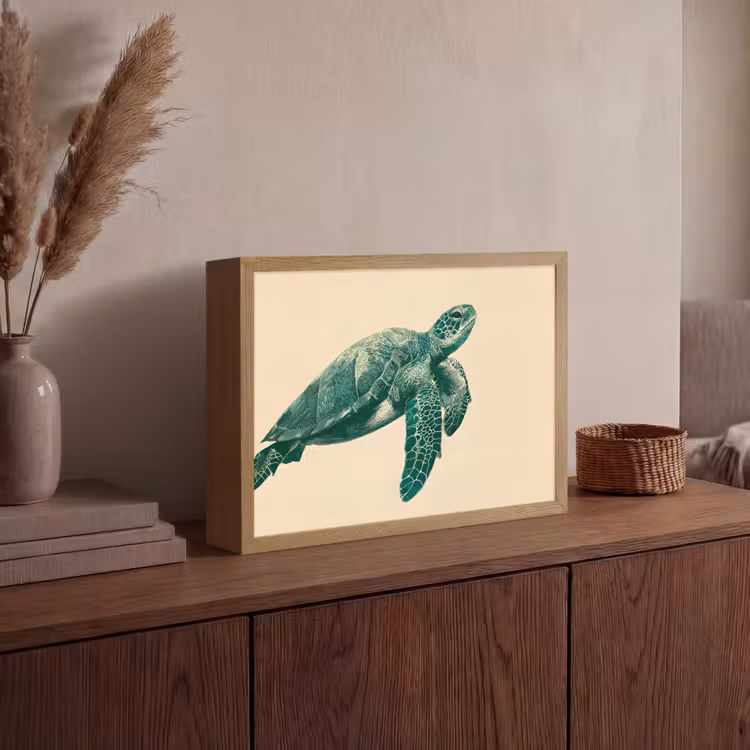 Lightbox - Wandlamp - Schildpad - Sierlijk - Groen - Schild — 4
