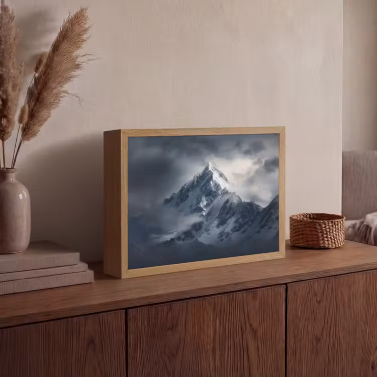 Lightbox - Wandlamp - Sneeuw - Berg - Wolken — 4