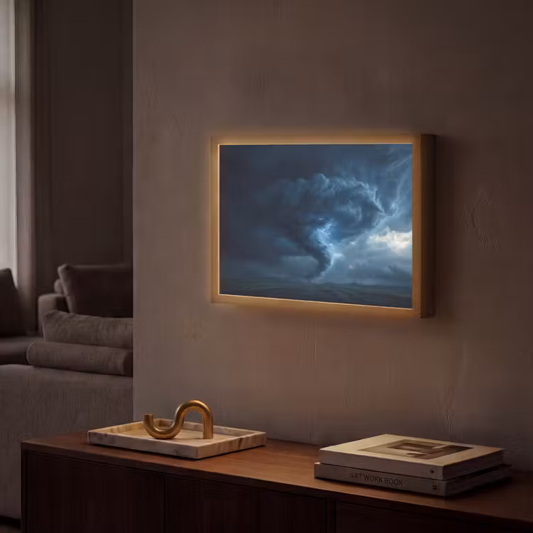 Lightbox - Wandlamp - Tornado - Duister - Wolken — 2