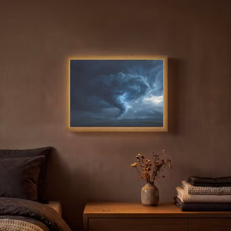 Lightbox - Wandlamp - Tornado - Duister - Wolken — 3