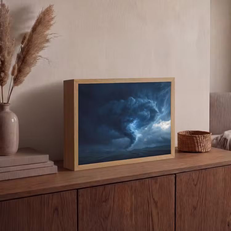 Lightbox - Wandlamp - Tornado - Duister - Wolken — 4