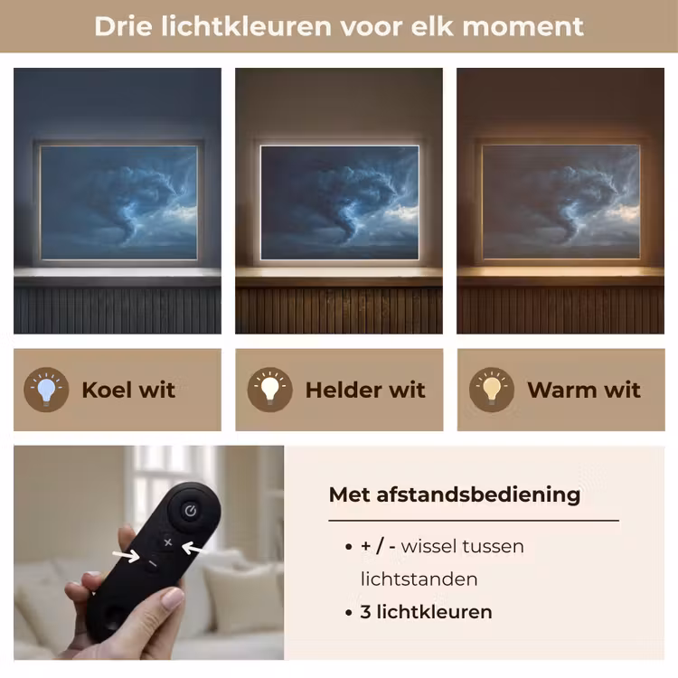 Lightbox - Wandlamp - Tornado - Duister - Wolken — 8