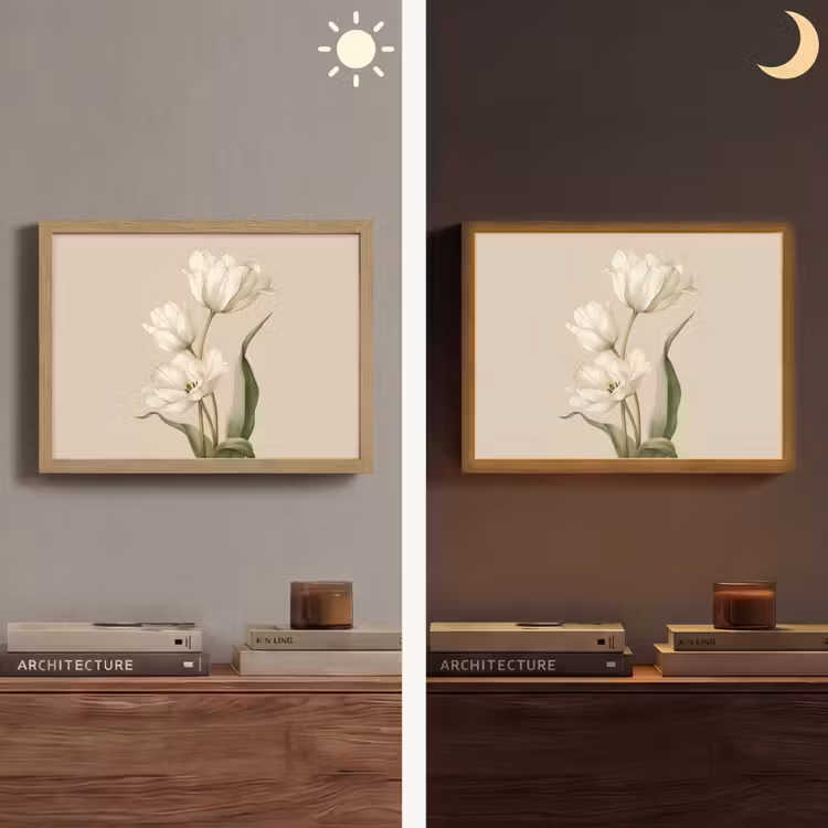Lightbox - Wandlamp - Tulpen - Wit - Bladeren — 6