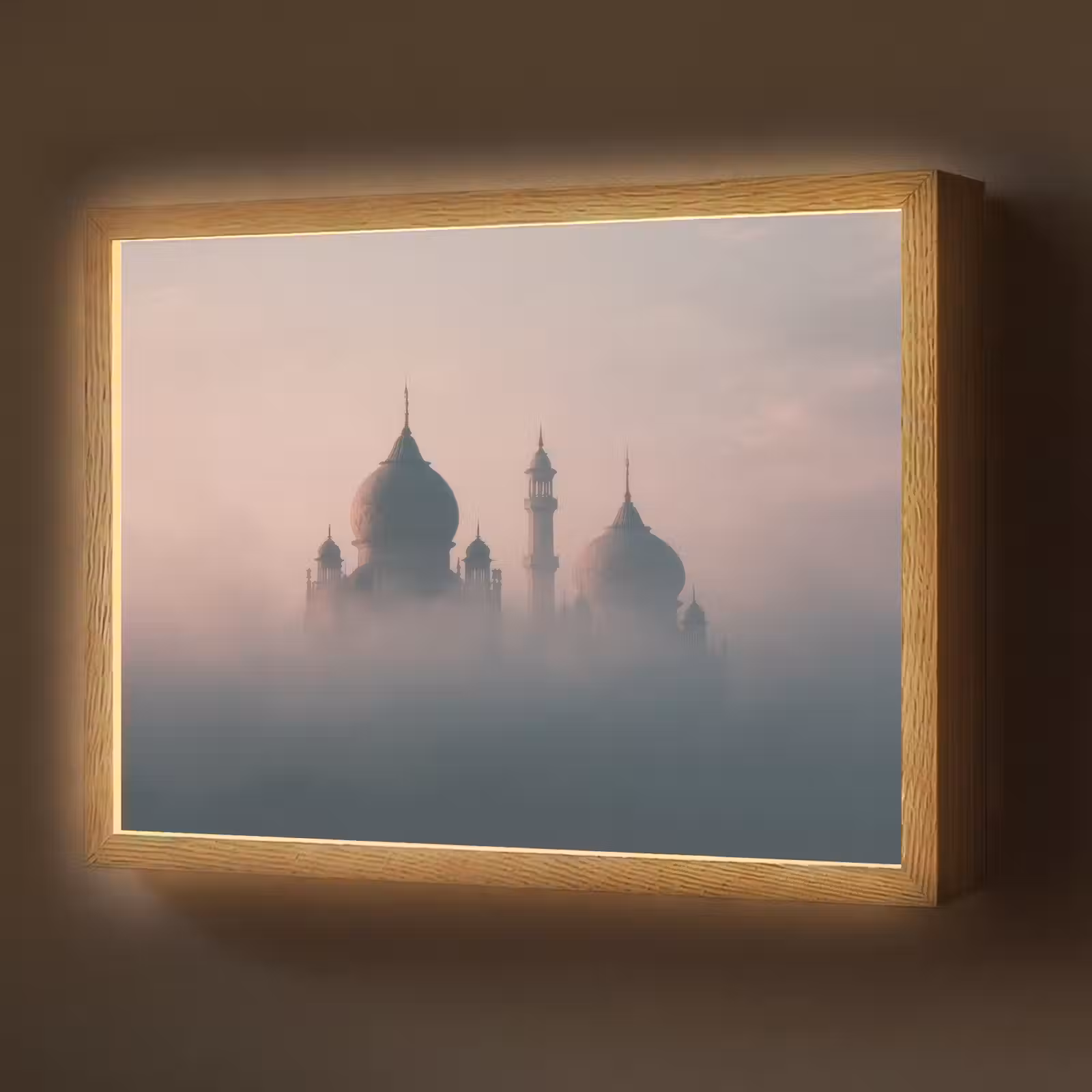 Lightbox - Wandlamp - Moskee - Minaretten - mist - Islamitisch — 1
