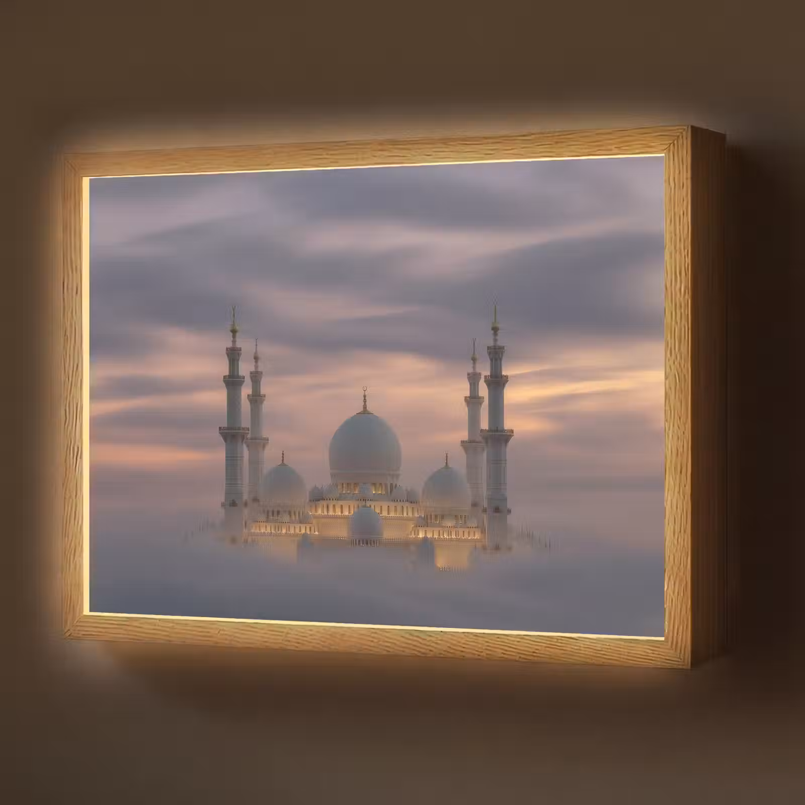 Lightbox - Wandlamp - Zonsondergang - Moskee - Wolken - Islamitisch — 1