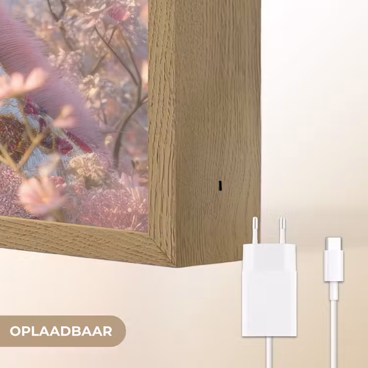 Lightbox - Wandlamp - Giraffe - Bloemen - Roze — 7
