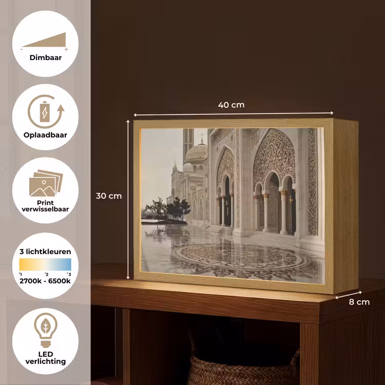 Lightbox - Wandlamp - Gouden details - Marmer - Islamitisch — 10