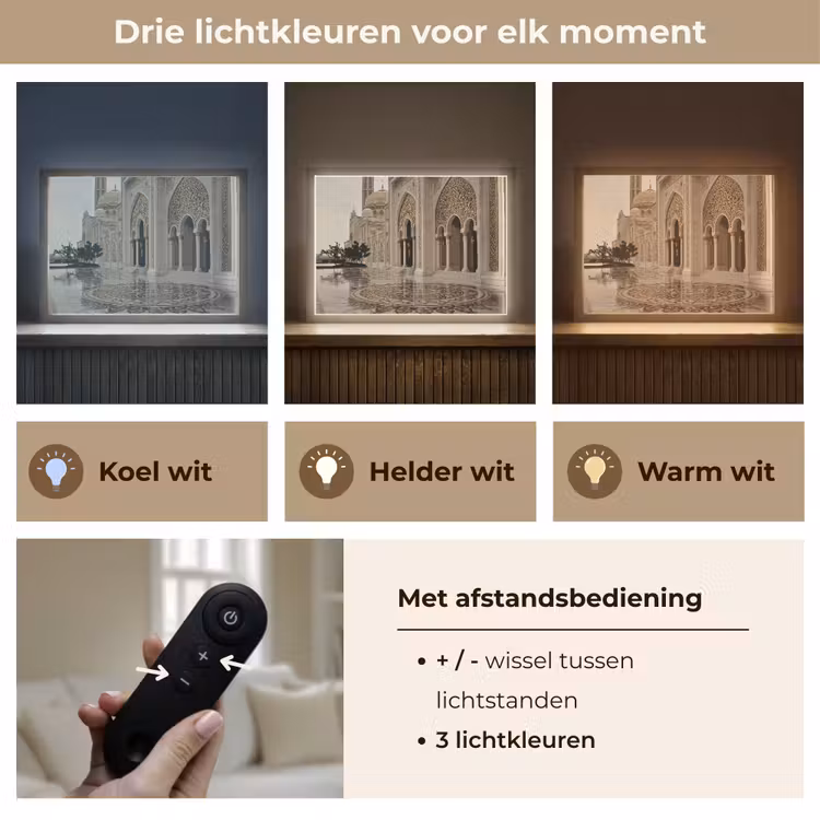 Lightbox - Wandlamp - Gouden details - Marmer - Islamitisch — 8