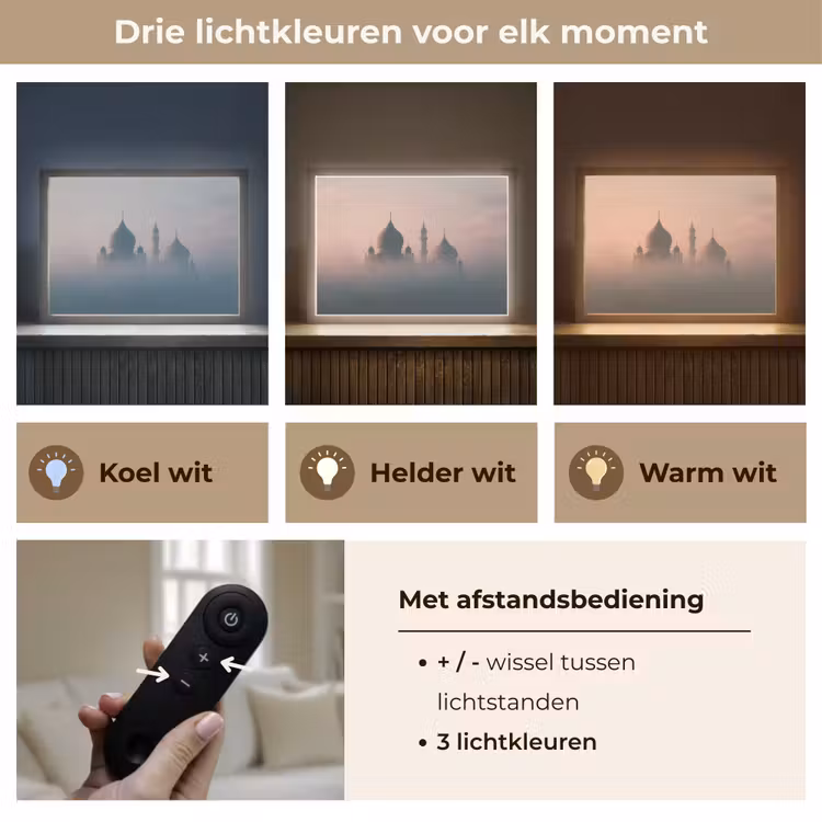 Lightbox - Wandlamp - Moskee - Minaretten - mist - Islamitisch — 8