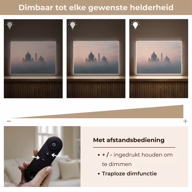 Lightbox - Wandlamp - Moskee - Minaretten - mist - Islamitisch — 9