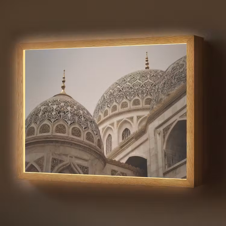 Lightbox - Wandlamp - Mozaïekkoepels - Gouden spitsen - Islamitisch — 1