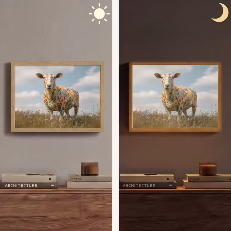 Lightbox - Wandlamp - Schaap - Bloemen - Weide — 6