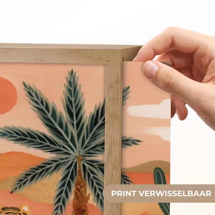 Lightbox - Wandlamp - Tijger - Kleurrijk - Palmen - Cactus — 5