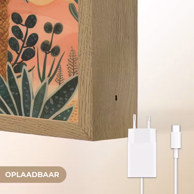 Lightbox - Wandlamp - Tijger - Kleurrijk - Palmen - Cactus — 7