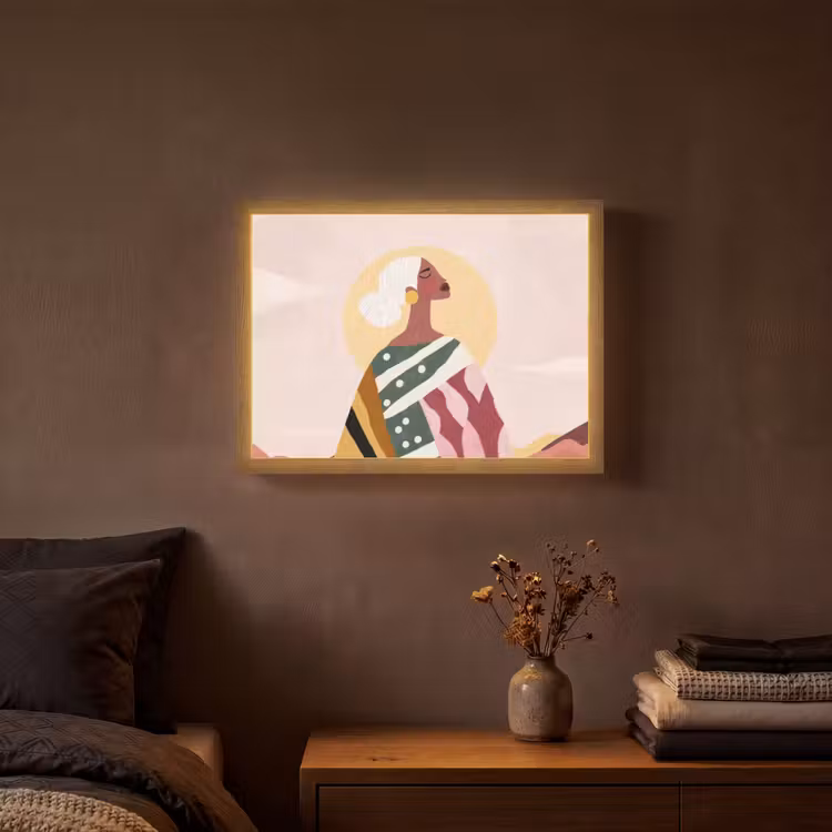 Lightbox - Wandlamp - Vrouw - Zon - Kleurrijk — 3