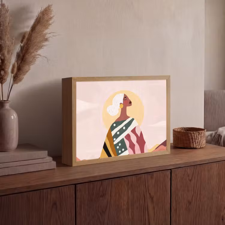 Lightbox - Wandlamp - Vrouw - Zon - Kleurrijk — 4